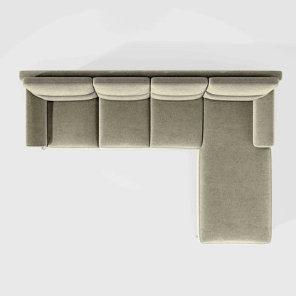 Octave 3 Seater with Lounger Water & Stain Repellent Fabric - Pistachio Shell