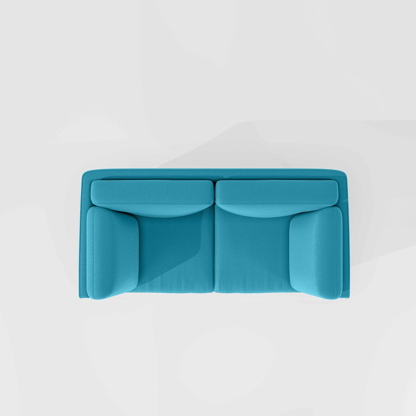 Symphony 2 Seater Suede fabric - Celestial blue