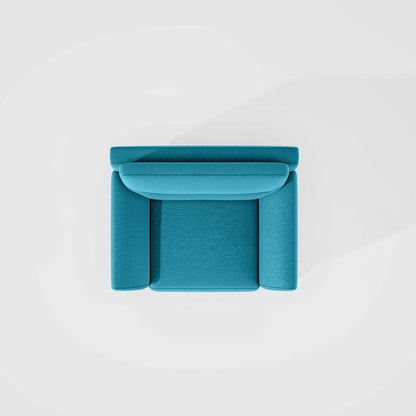 Octave 1 Seater Seater-Suede fabric - Celestial blue