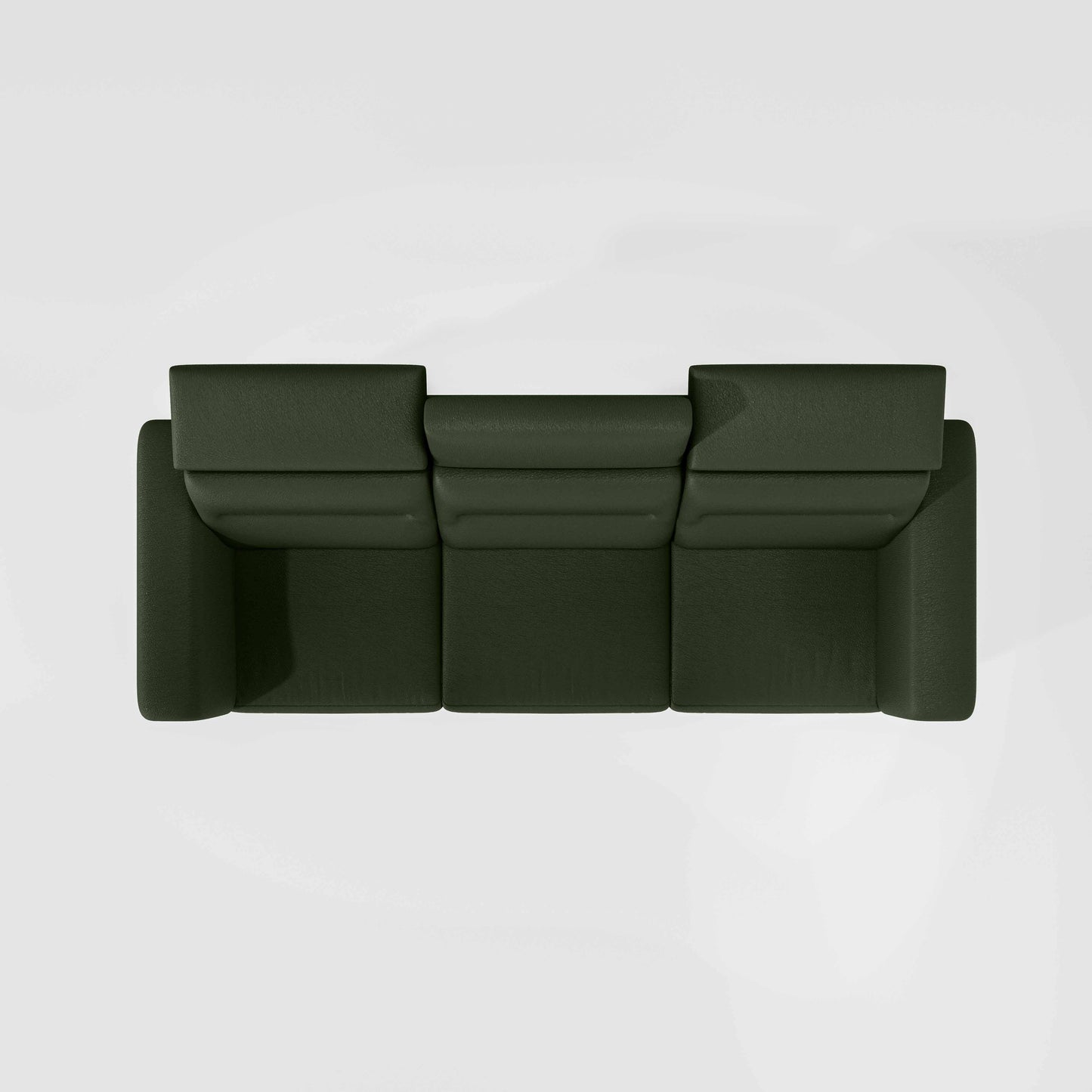Cresendo 3 Seater Leatherette fabric - Black Forest