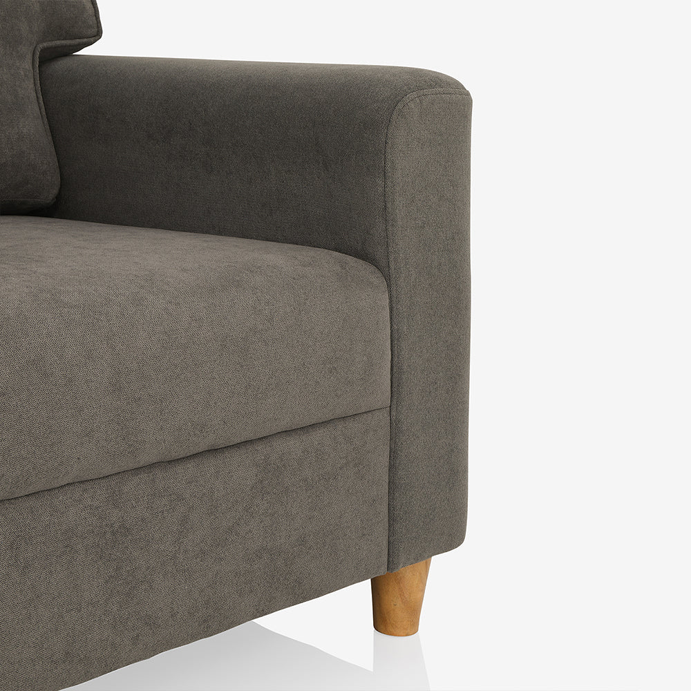 Utopia Fabric Sofa | 1 seater | Grey |  Duroflex Furniture
