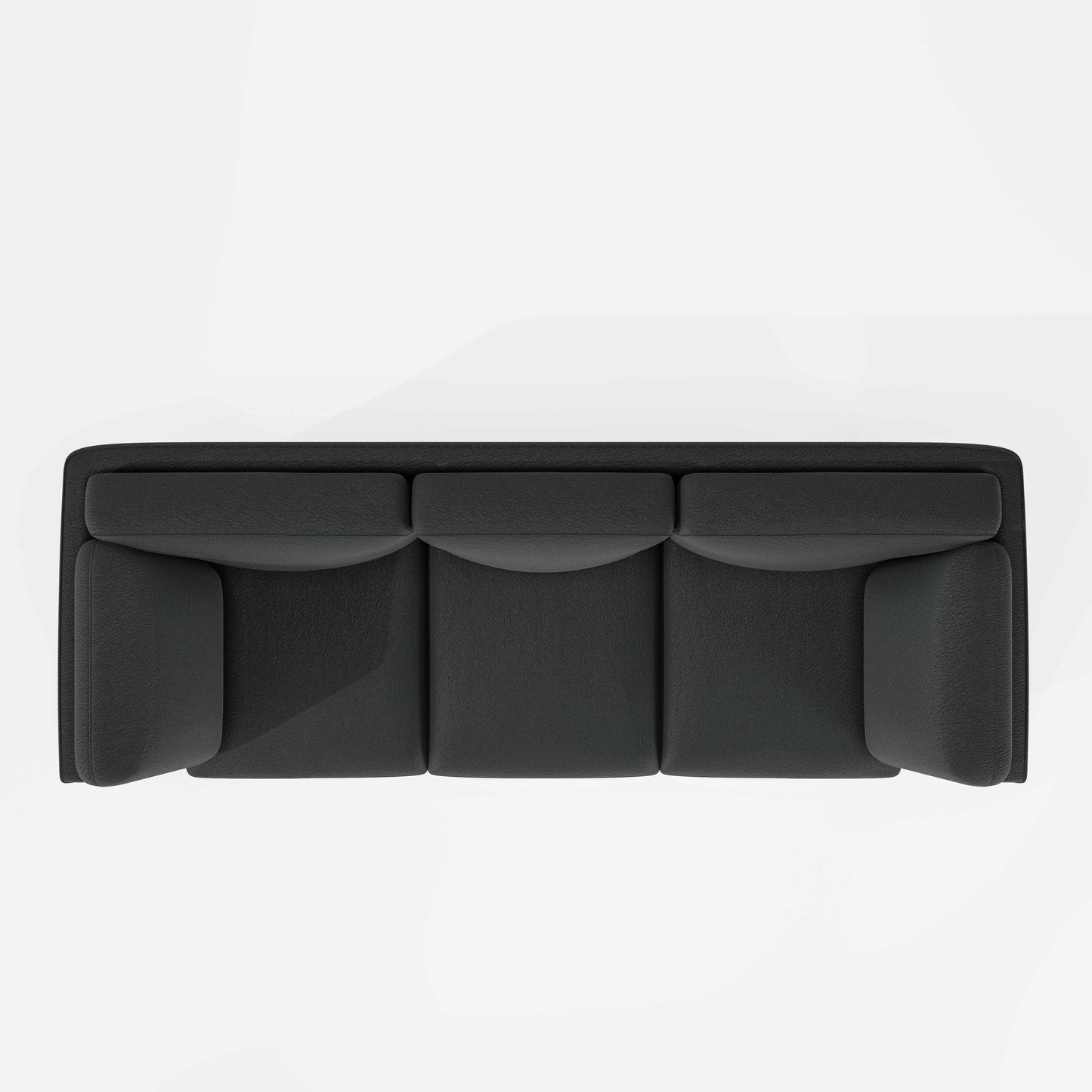 Symphony 3 Seater Suede fabric - Steel grey