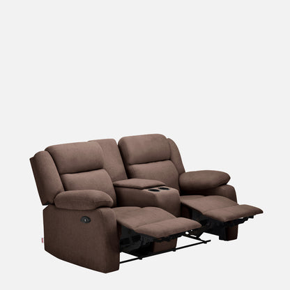 Avalon E Twin Motorized  Recliner |  2 seater | Saddle Brown |  Duroflex Furniture
