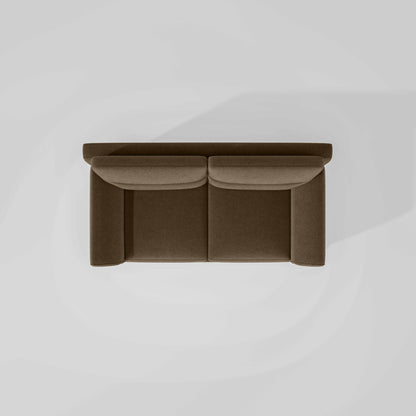 Octave 2 Seater Water & Stain Repellent Fabric - Dark earth