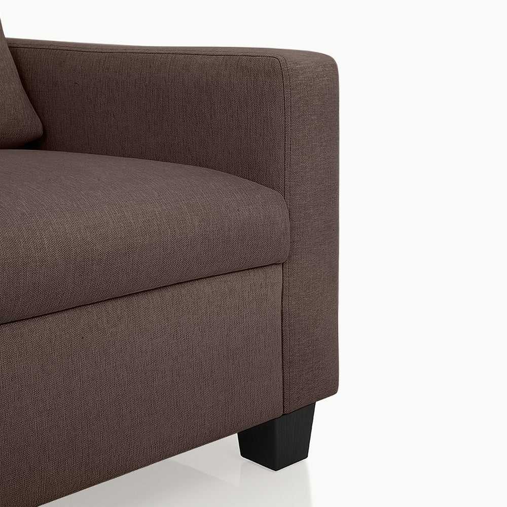 Ease Saddle Brown Fabric 2 Seater Sofa
