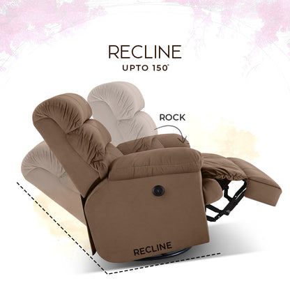 Avalon Posture pro RRR Fabric Recliner |  1 seater | Brown |  Duroflex Furniture