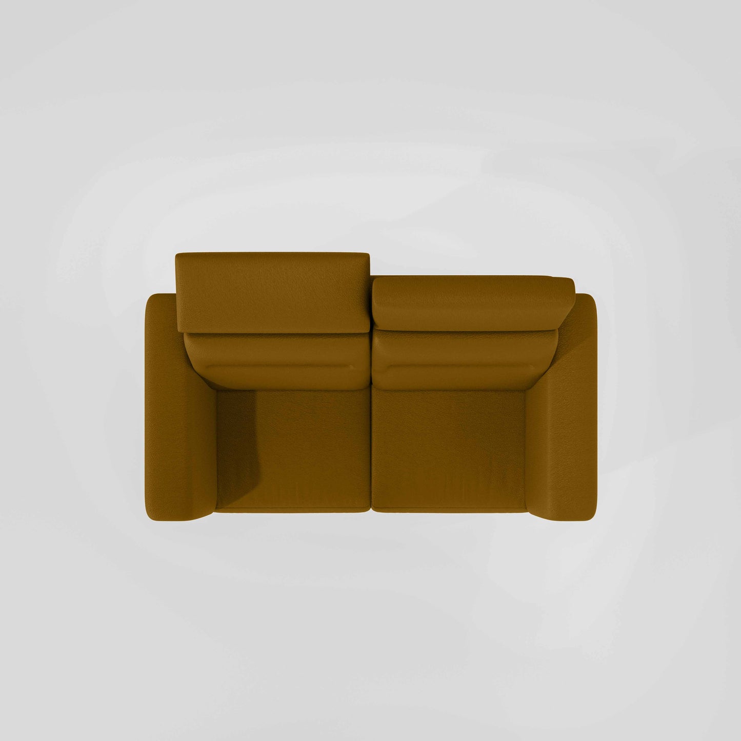 Cresendo 2 Seater Leatherette fabric - Golden Orange