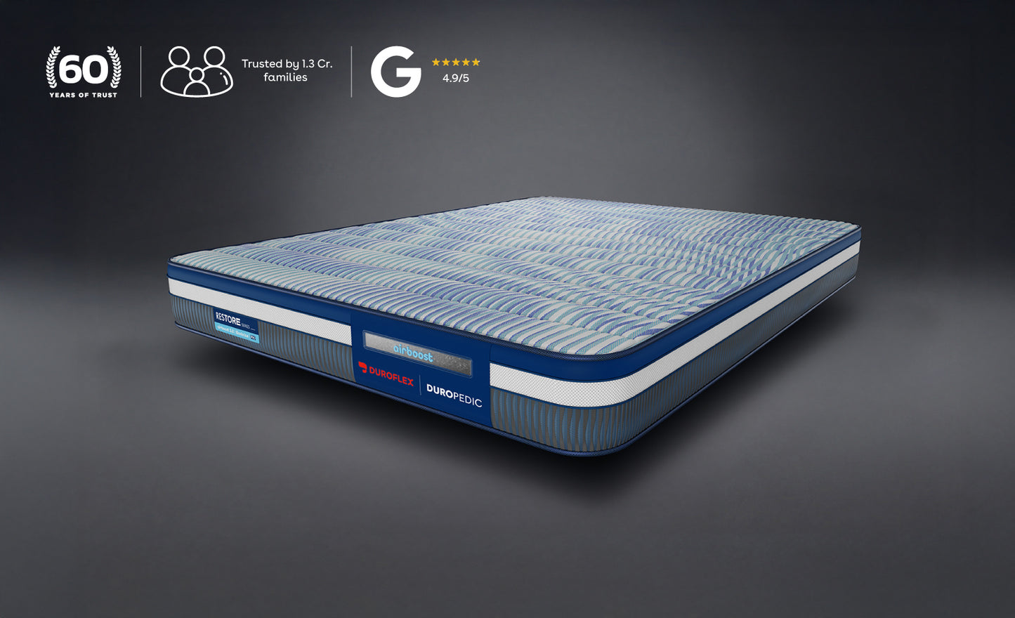 Duropedic Airboost 3.8 Bionix Ice Pro Mattress | 1 lakh+ Airknit fibres and ortho support