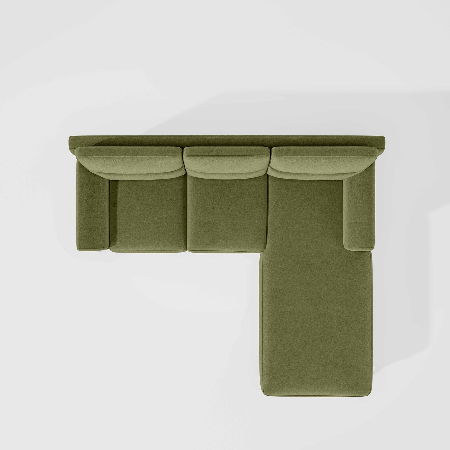 Octave 2 Seater Sofa with RH Lounger Water & Stain Repellent Fabric  - Sage Green
