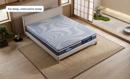 Duropedic Airboost 6.8 Arctic Ice Mattress | 1 lakh+ Airknit fibres with latex and adjustable firmness | 100 nights trial