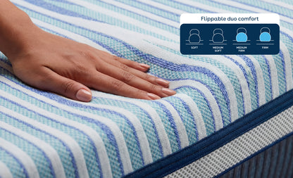 Duropedic Airboost 6.10 Arctic Ice Mattress | 1 lakh+ Airknit fibres with latex and adjustable firmness | 100 nights trial