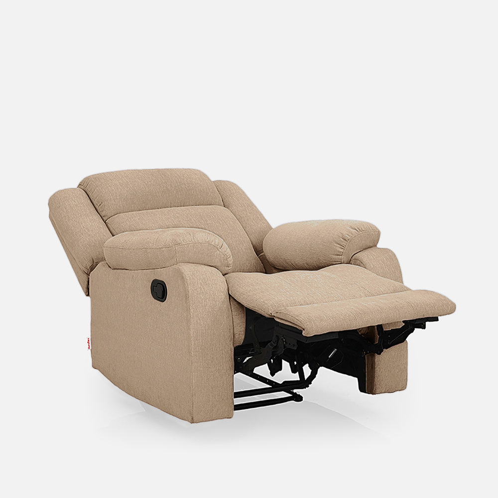 Avalon Brown Fabric Recliner