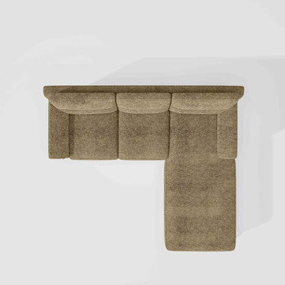Octave 2 Seater Sofa with RH Lounger Boucle Fabric  - Irish Cream