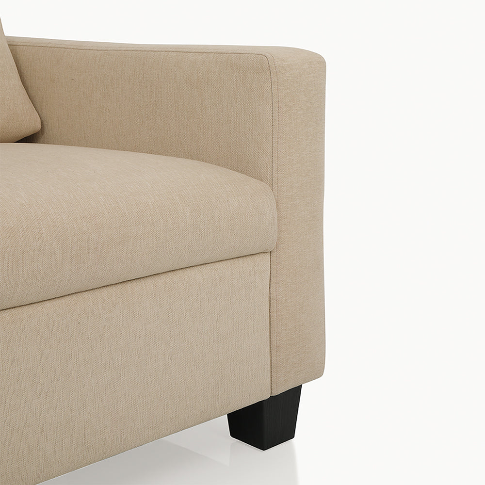 Ease Fabric Sofa | 1 seater | Beige |  Duroflex Furniture
