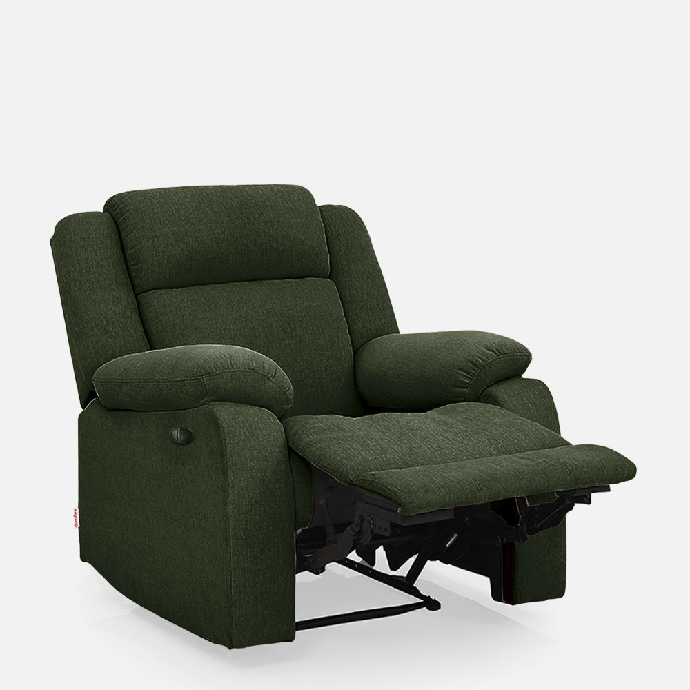 Avalon Motorized Electric Powered Sap Green Fabric Recliner