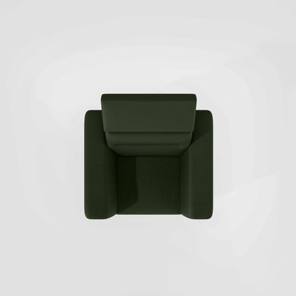 Cresendo 1 Seater Leatherette fabric - Black Forest
