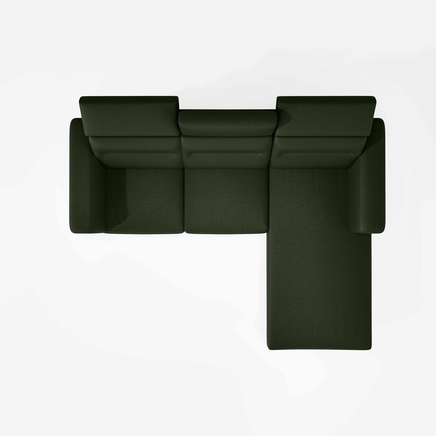 Cresendo 2 Seater with LH Lounger Leatherette fabric - Black Forest