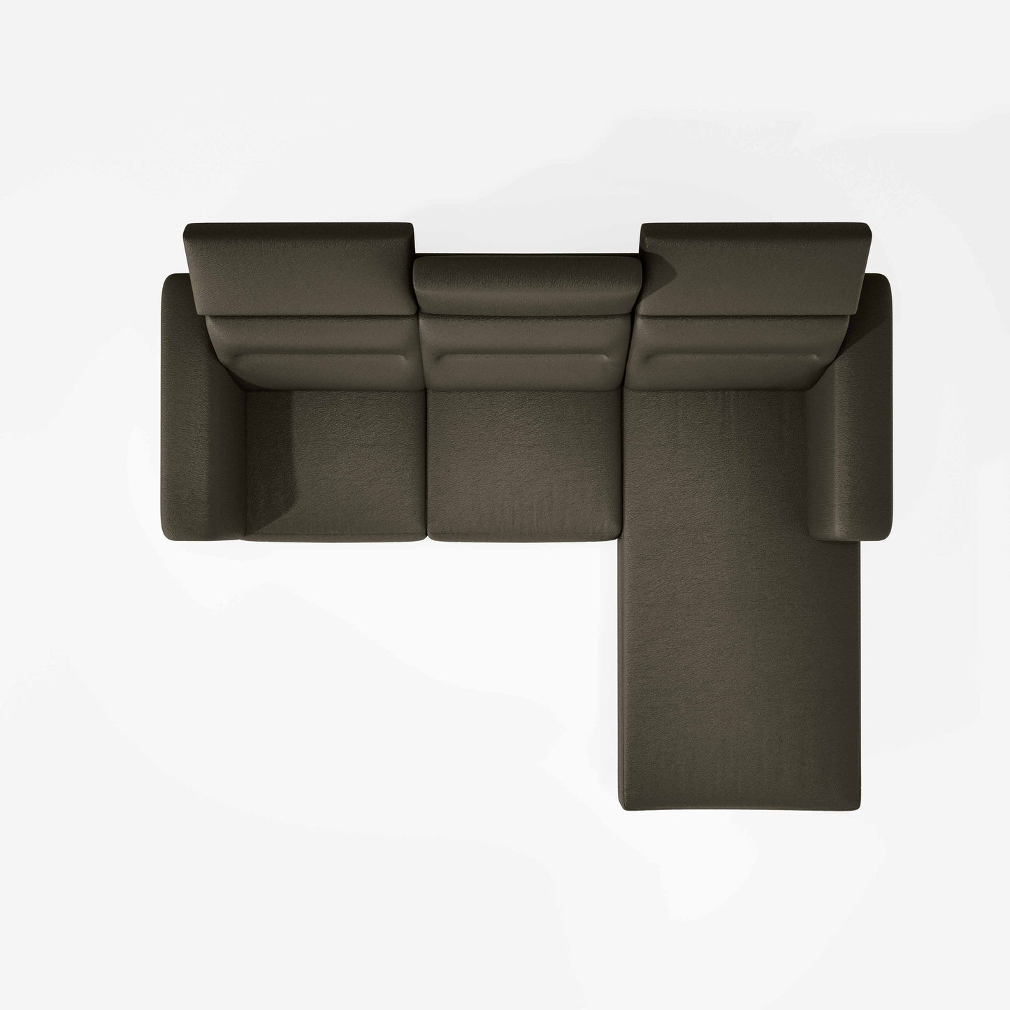 Cresendo 2 Seater with LH Lounger Leatherette fabric - Pebble