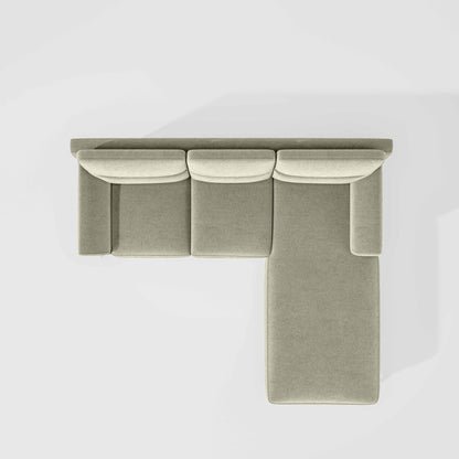 Octave 2 Seater Sofa with Lounger Water & Stain Repellent Fabric  - Pistachio Shell