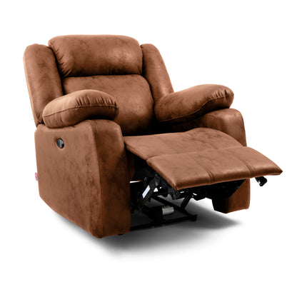 Avalon Motorized Electric Powered Desert Orange Suede Recliner