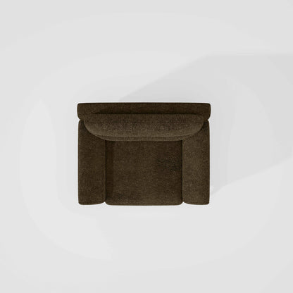 Octave 1 Seater Seater-Boucle Fabric - Sepia
