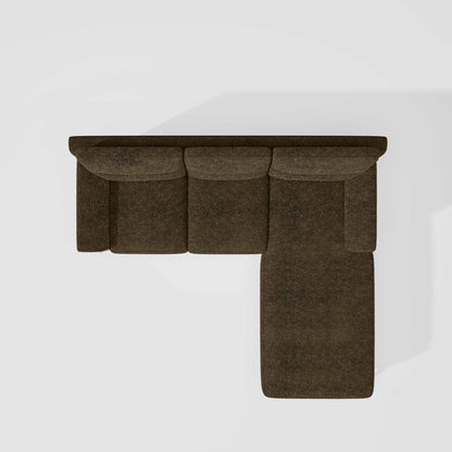 Octave 2 Seater Sofa with RH Lounger Boucle Fabric  - Sepia