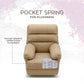 Avalon Posture pro Rocking & Rotating Single Seater Premium Leatherette Recliner, Beige, Motorized
