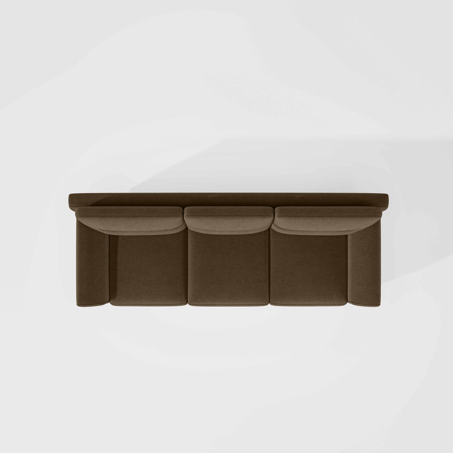 Octave 3 Seater Water & Stain Repellent Fabric - Dark earth