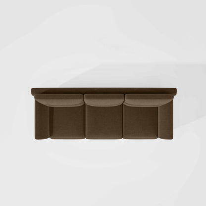 Octave 3 Seater Water & Stain Repellent Fabric - Dark earth