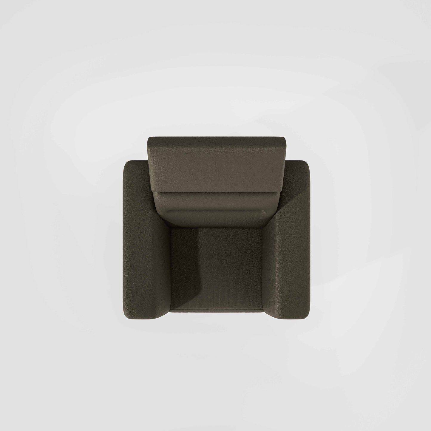 Cresendo 1 Seater Leatherette fabric - Pewter Grey