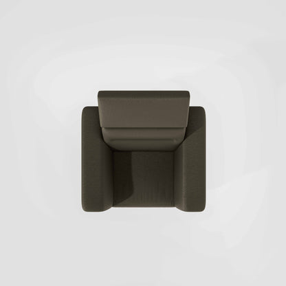Cresendo 1 Seater Leatherette fabric - Pewter Grey