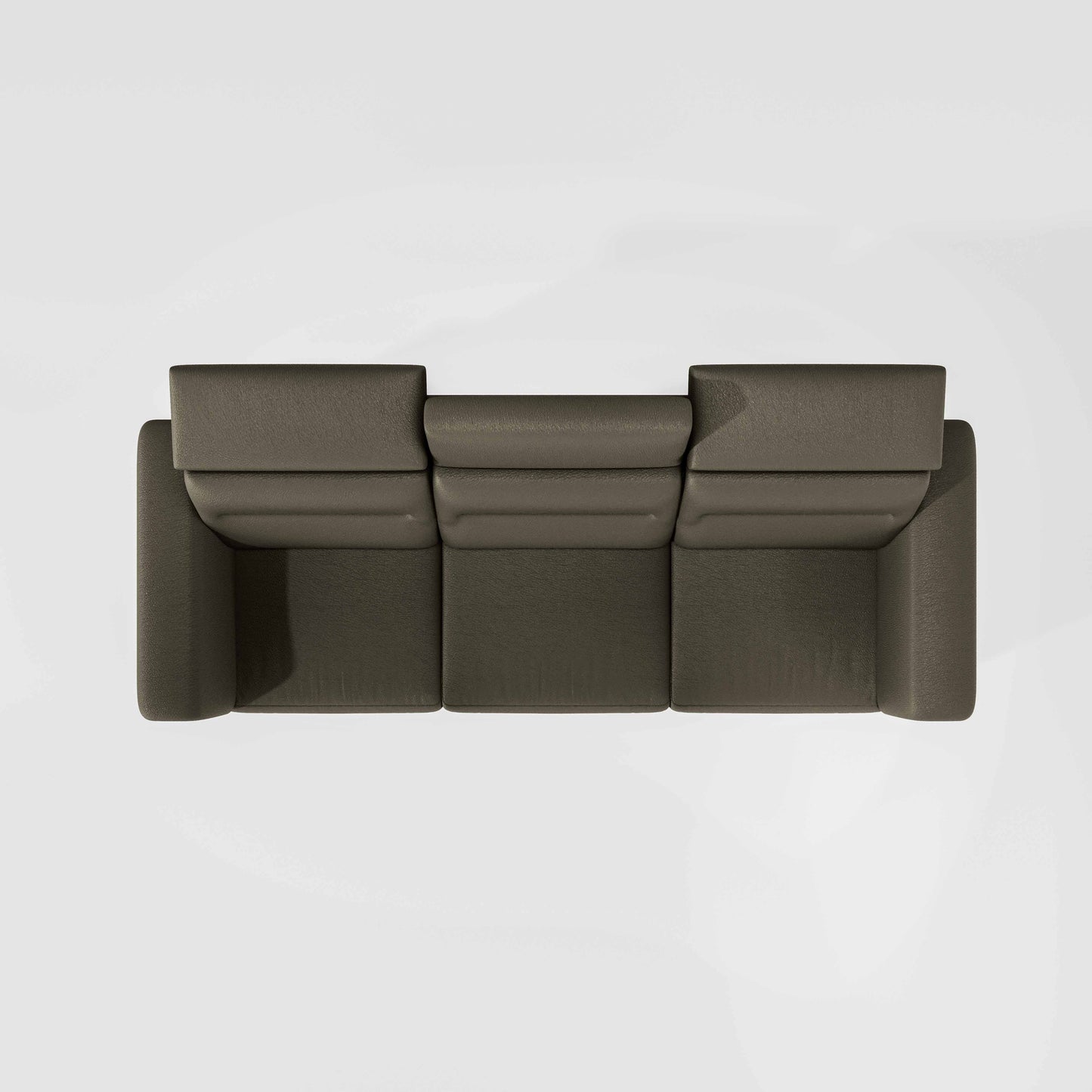 Cresendo 3 Seater Leatherette fabric - Pewter Grey