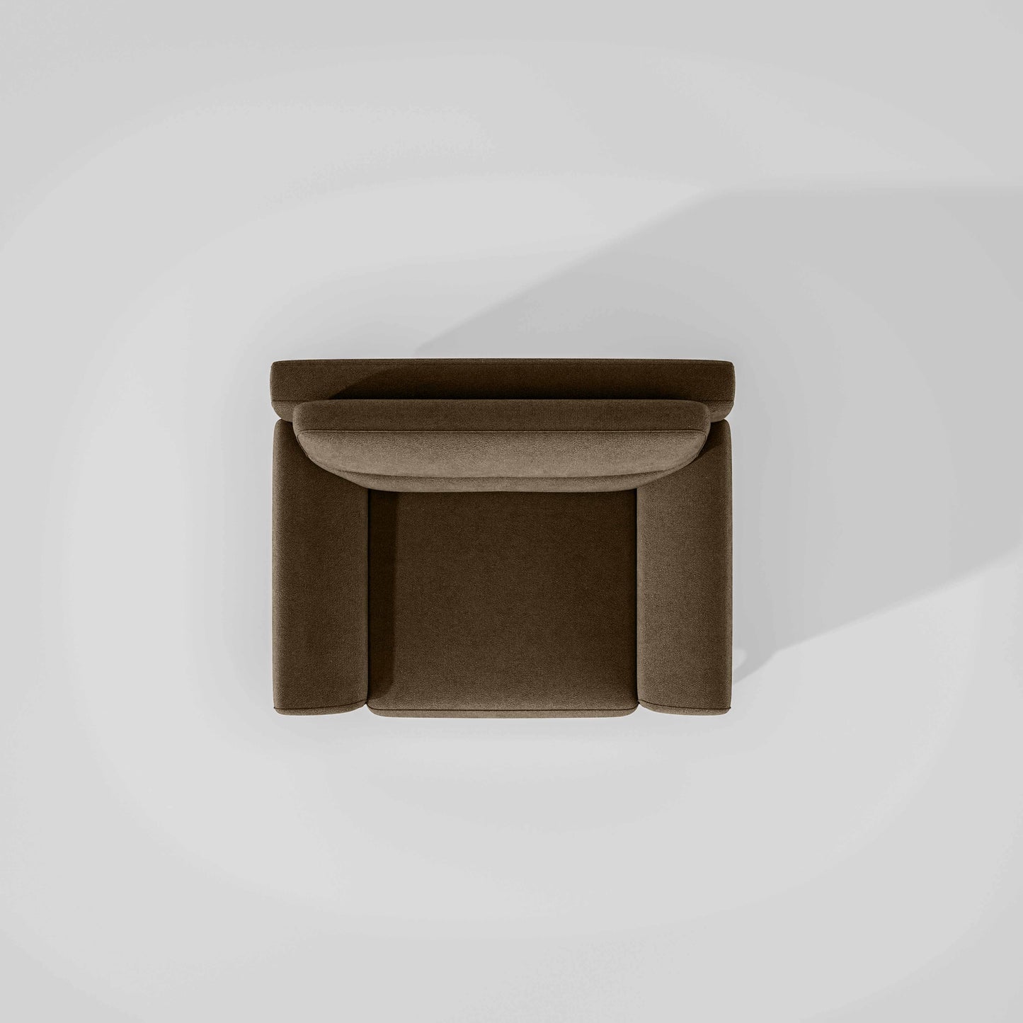 Octave 1 Seater Seater-Water & Stain Repellent Fabric - Dark earth