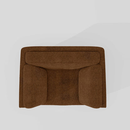 Symphony 1 Seater Boucle Fabric - Caramel