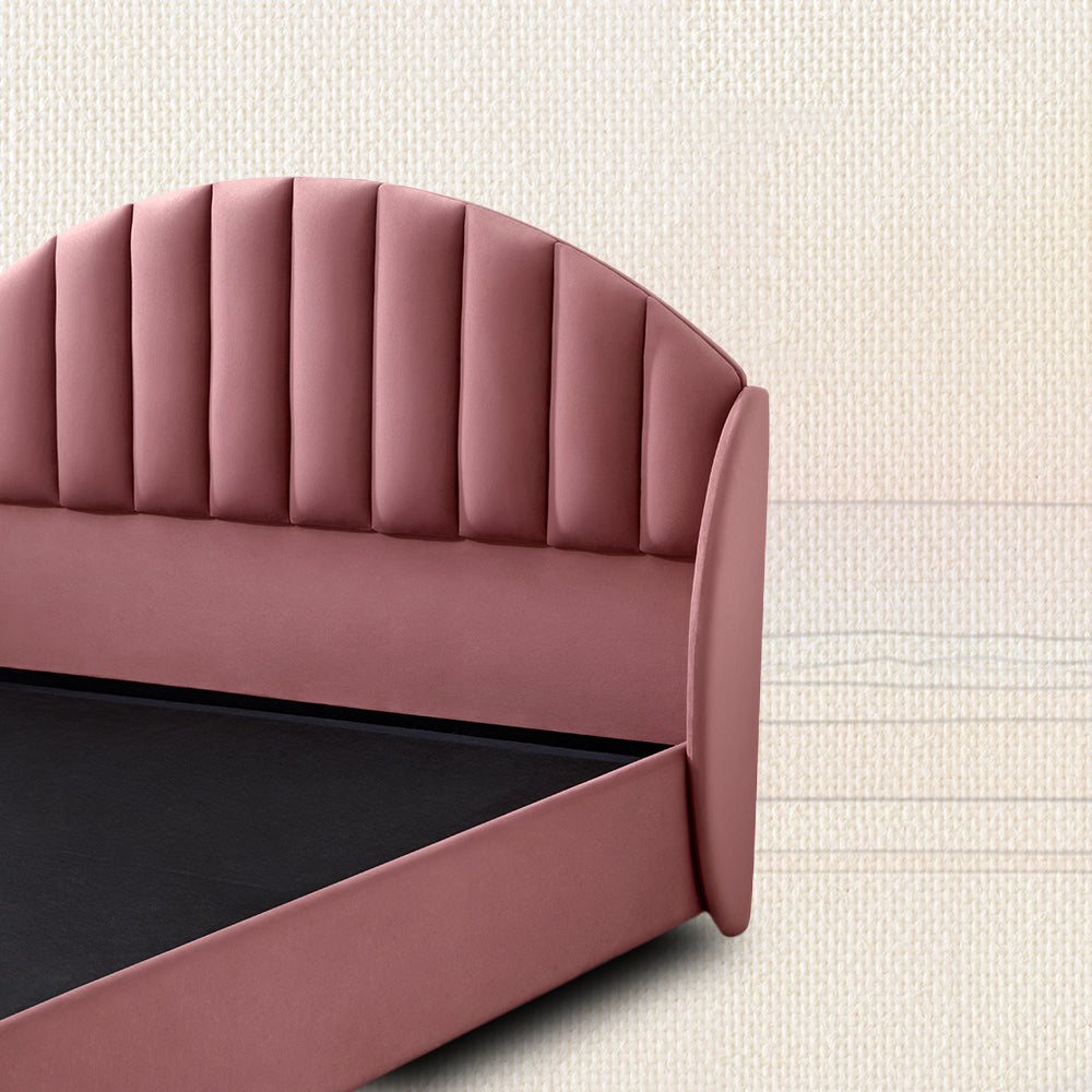Wave Plus Adjustable Bed with Celeste Upholstered Bed and Livein Duropedic - Pink