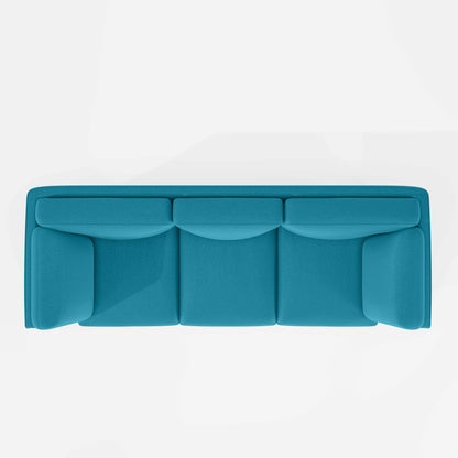Symphony 3 Seater Suede fabric - Celestial blue