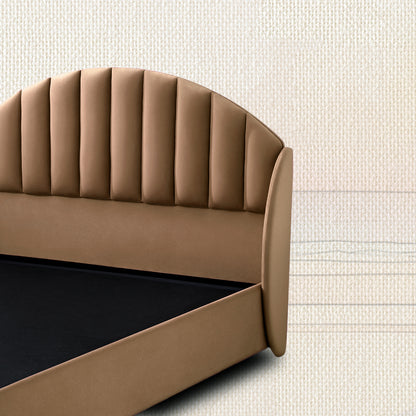 Wave Plus Adjustable Bed Celeste Upholstered Bed (Brown)+ Wave Kinect Strength Mattress 8"(20.3cm)