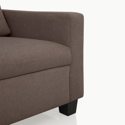 Ease Fabric Sofa | 1 seater | Saddle Brown |  Duroflex Furniture
