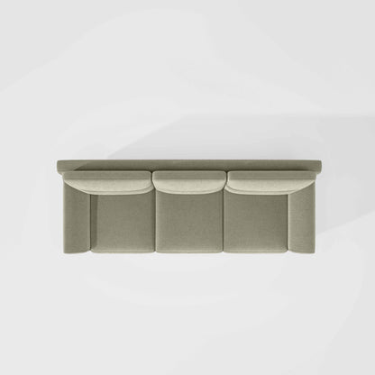 Octave 3 Seater Water & Stain Repellent Fabric - Pistachio shell
