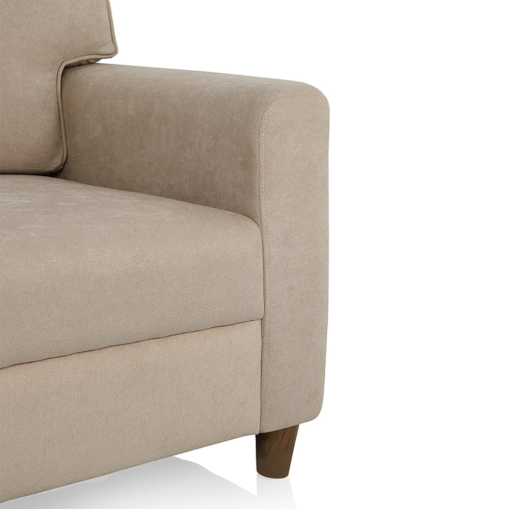 Utopia Beige Fabric 1 seater sofa