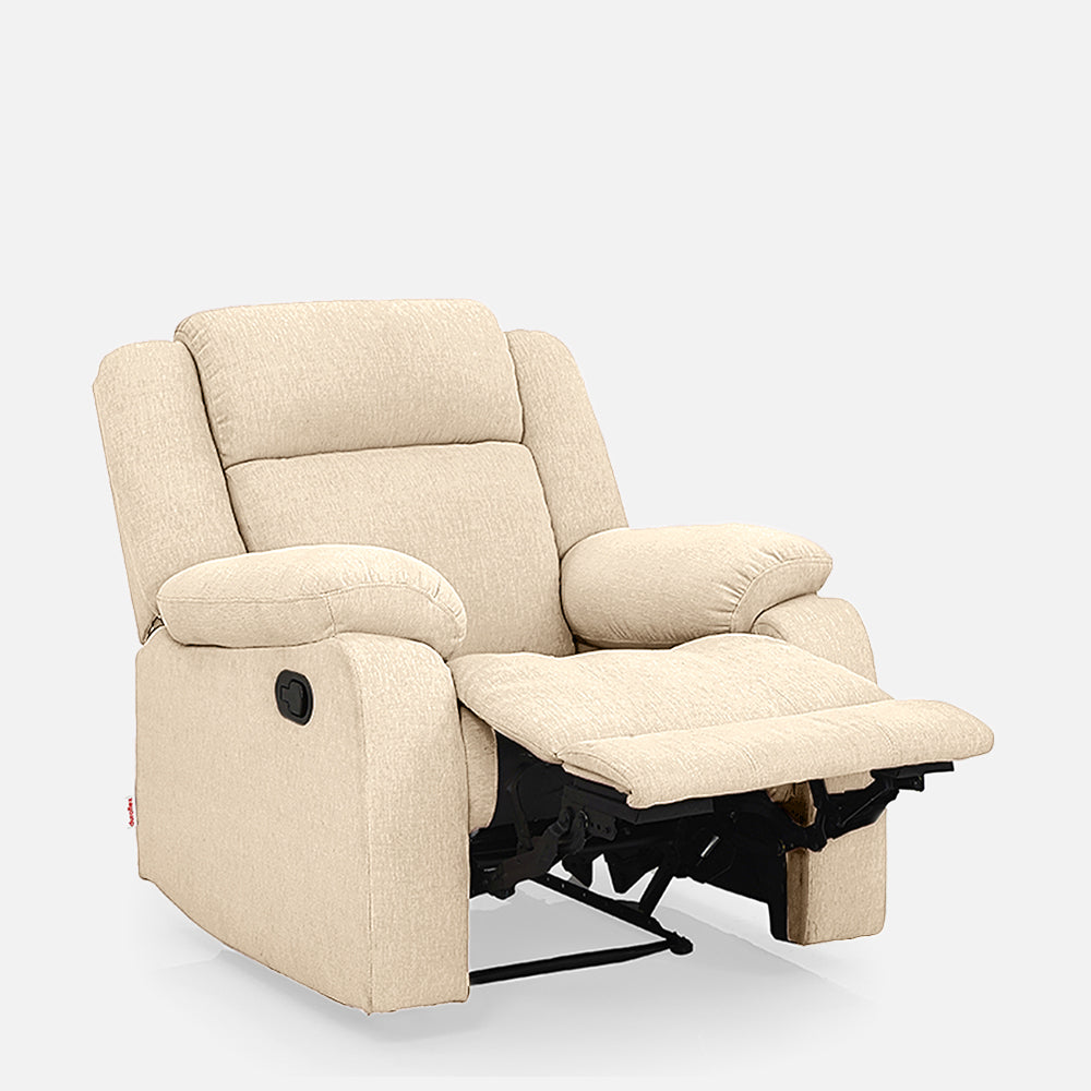 Avalon Beige Fabric Recliner