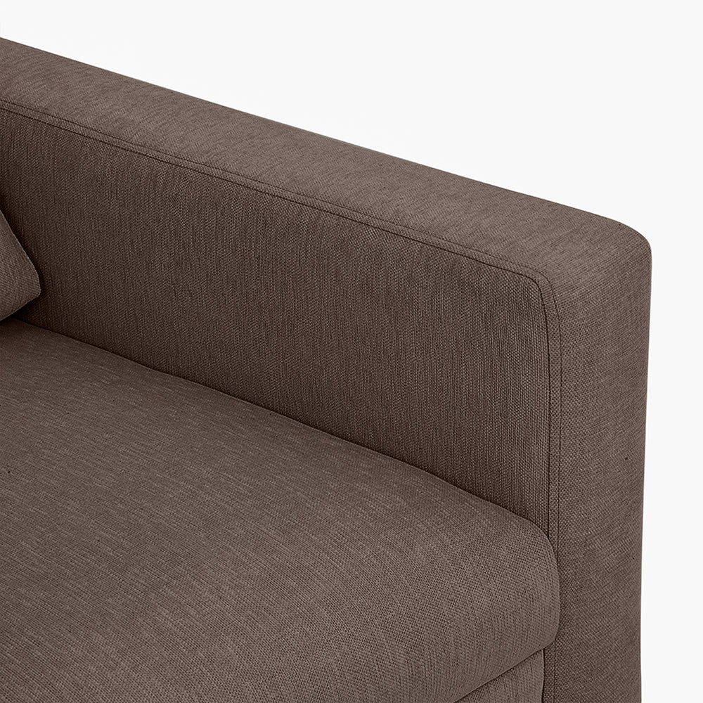 Ease Fabric Sofa | 1 seater | Saddle Brown |  Duroflex Furniture
