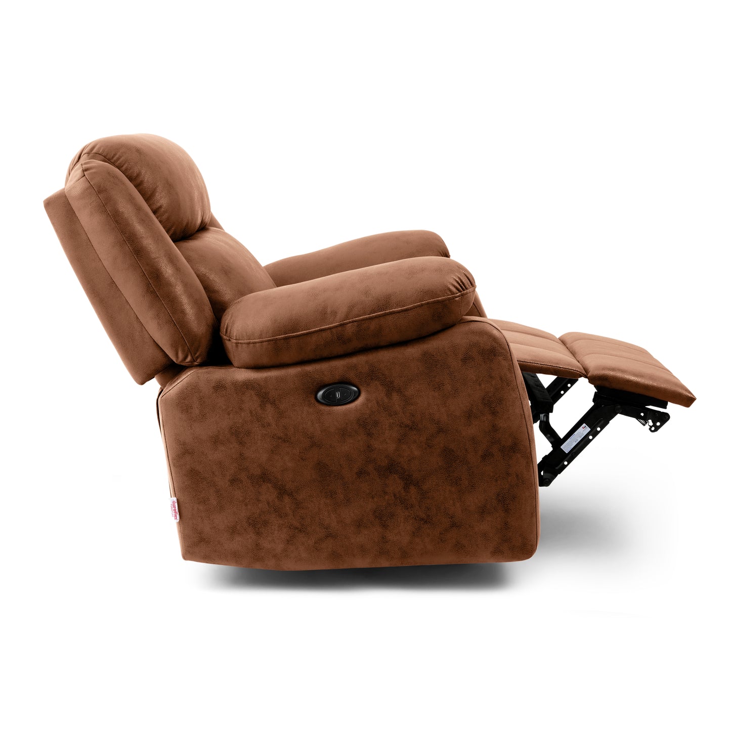 Avalon Motorized Electric Powered Desert Orange Suede Recliner