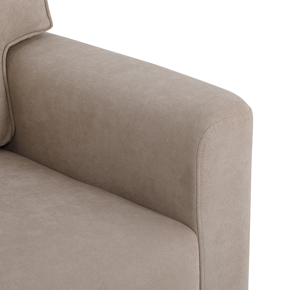 Utopia Beige Fabric 1 seater sofa