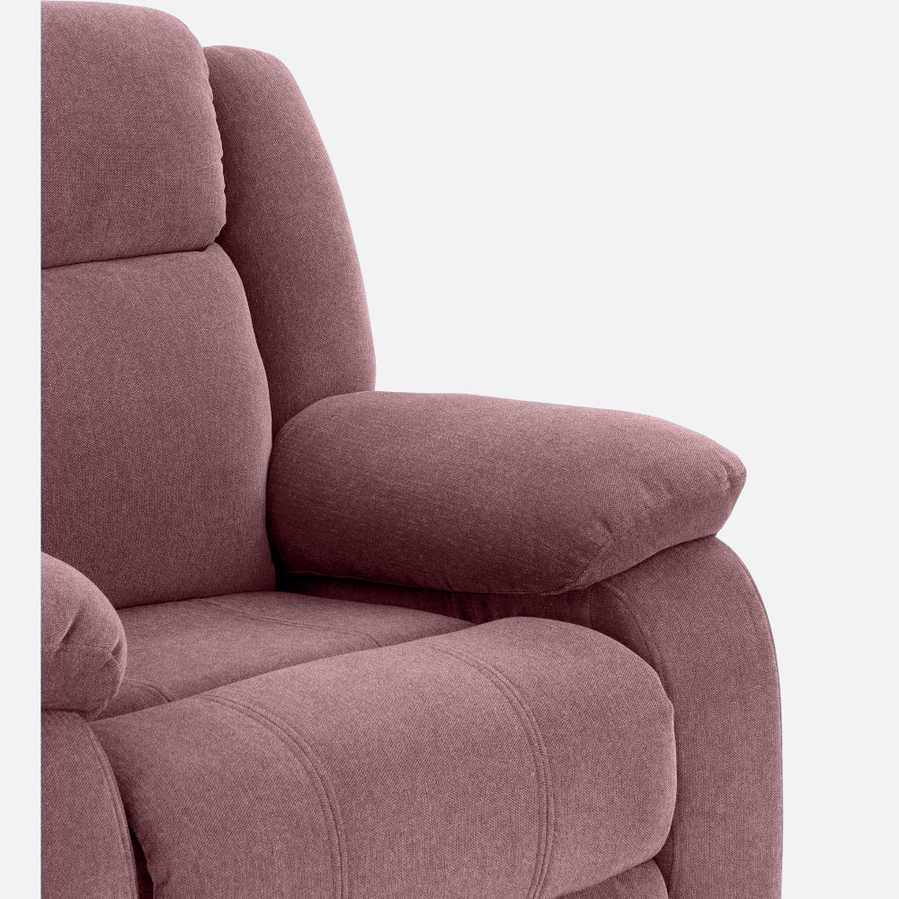 Avalon - Rocking & Rotating Single Seater Fabric Recliner In Pink Colour