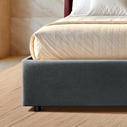 Wave Plus Adjustable Bed Celeste Upholstered Bed (Grey)+ Wave Kinect Reva Mattress 8"(20.3cm)