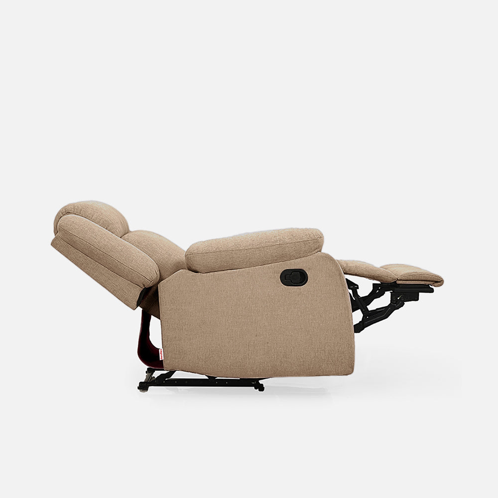 Avalon Brown Fabric Recliner