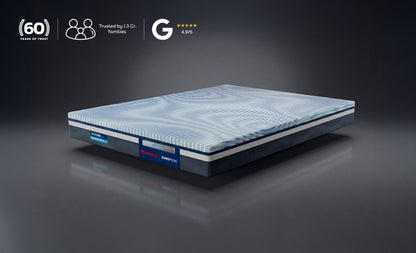 Duropedic Airboost 6.10 Arctic Ice Mattress | 1 lakh+ Airknit fibres with latex and adjustable firmness | 100 nights trial
