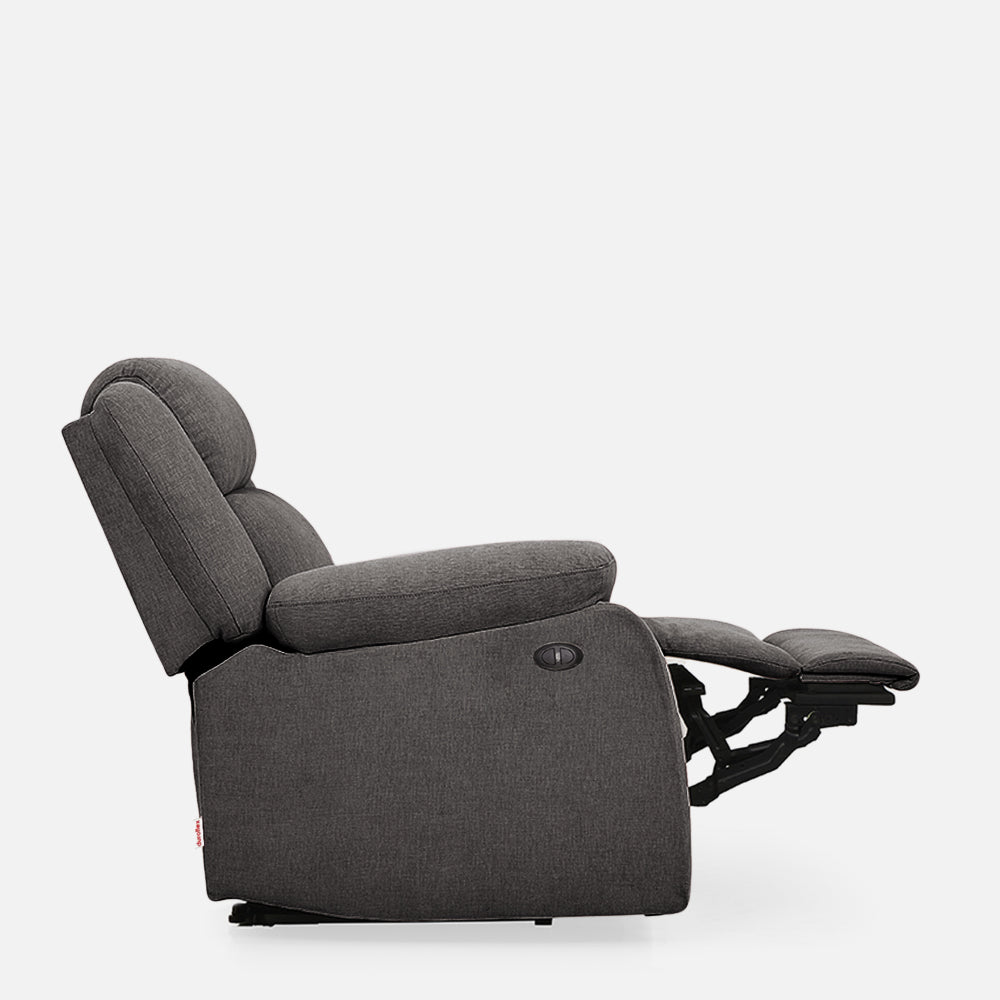 Avalon Motorized Electric Powered Grey Fabric Recliner