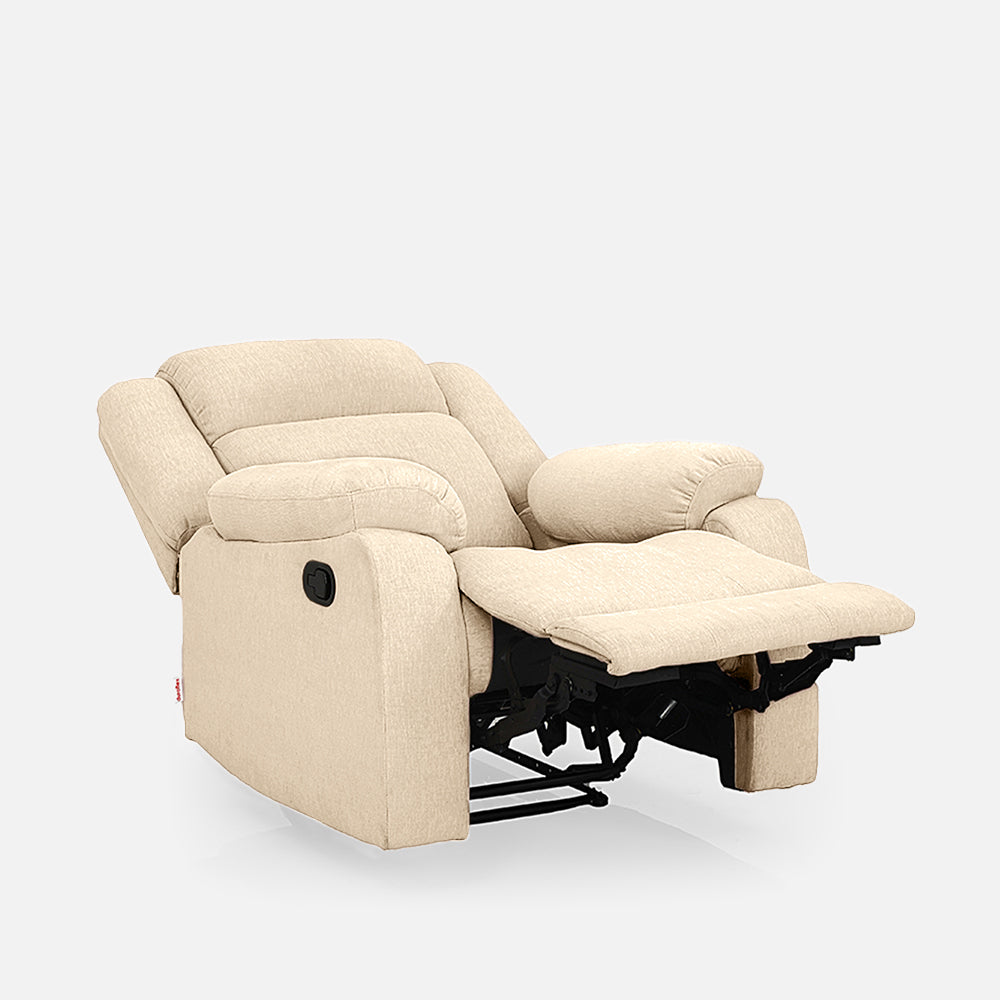 Avalon Beige Fabric Recliner